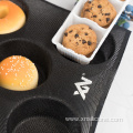 Non-stick perforated bakery round shape silicone molds